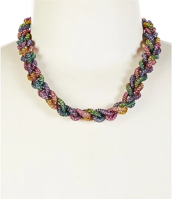 Anna & Ava Jelly Rhinestone Braided Statement Necklace