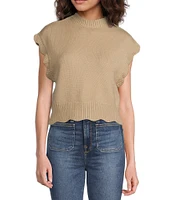 Anna & Ava Knit Scalloped Poncho