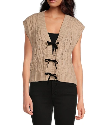 Anna & Ava Knit Tie Front Vest