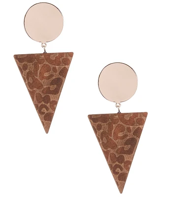 Anna & Ava Leopard Print Triangle Drop Earrings