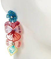 Anna & Ava Mesh Flower Resort Statement Drop Earrings