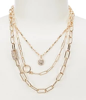 Anna & Ava Multi Layer Paperclip Chain Necklace