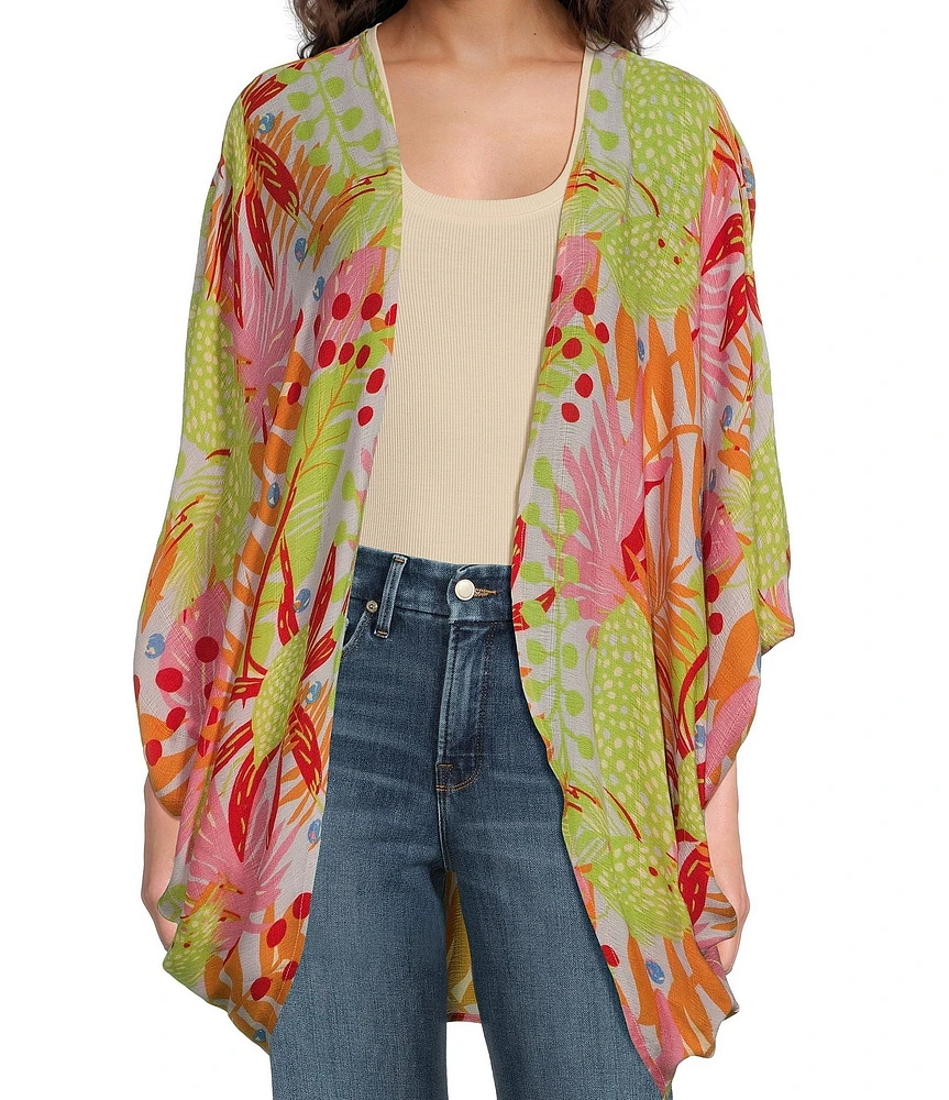 Anna & Ava Multi Tropical Print Kimono