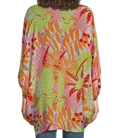 Anna & Ava Multi Tropical Print Kimono