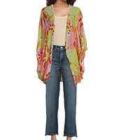 Anna & Ava Multi Tropical Print Kimono
