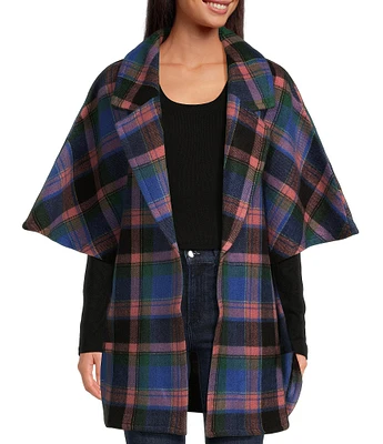 Anna & Ava Oversized Plaid Kimono Jacket