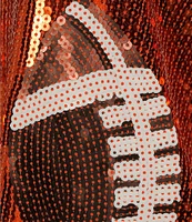 Anna & Ava Sequin Football Poncho