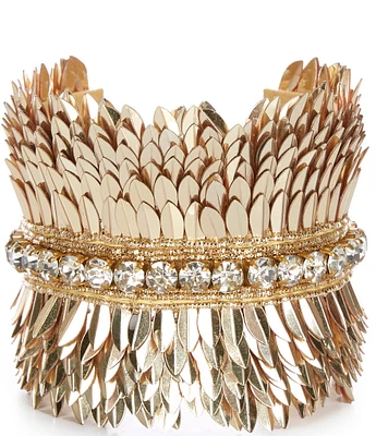 Anna & Ava Sequin Stone Statement Cuff Bracelet