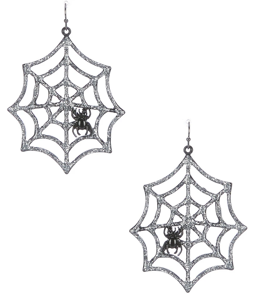 Anna & Ava Halloween Spider Web Drop Earrings