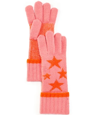 Anna & Ava Star Knit Traditional Five Finger Gloves