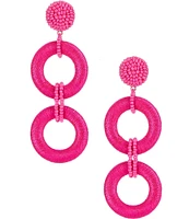 Anna & Ava Thread Wrapped Beaded Statement Drop Earrings