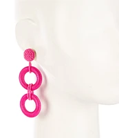 Anna & Ava Thread Wrapped Beaded Statement Drop Earrings