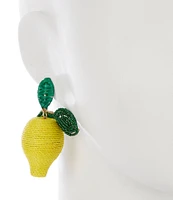 Anna & Ava Thread Wrapped Lemon Statement Drop Earrings
