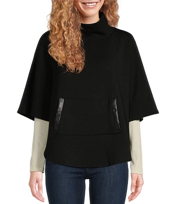 Anna & Ava Trimmed Poncho