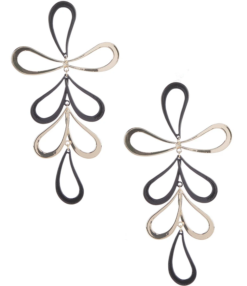 Anna & Ava Two Tone Loop Statement Drop Earrings