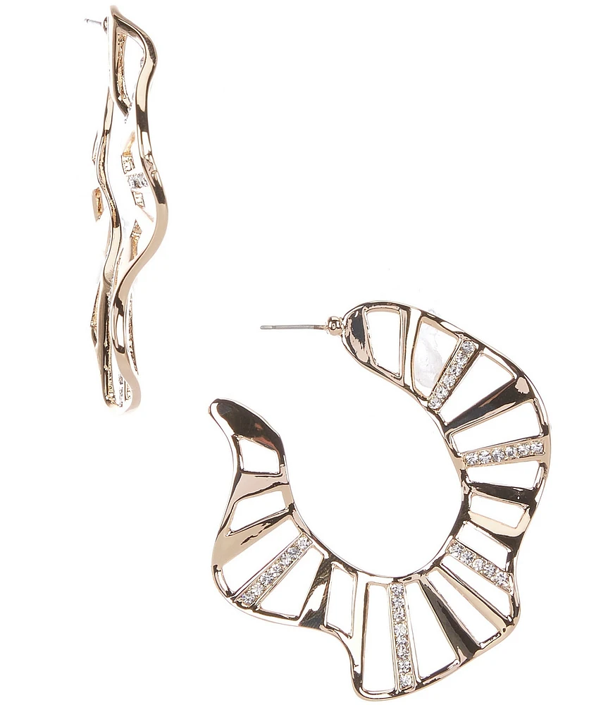 Anna & Ava Wavy Cut Out Hoop Earrings