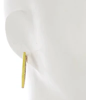 Anna & Ava Yellow Epoxy Crystal Pave Hoop Earrings