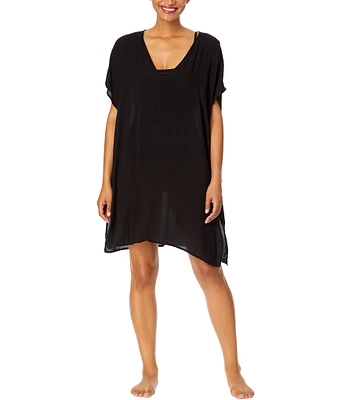 Anne Cole Easy Crinkle Rayon Tunic Swim Cover-Up