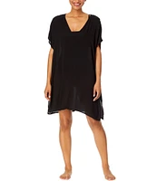 Anne Cole Easy Crinkle Rayon Tunic Swim Cover-Up