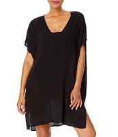 Anne Cole Easy Crinkle Rayon Tunic Swim Cover-Up