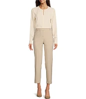 Anne Klein Anne Stretch Side Pocket Coordinating Straight Leg Ankle Length Pants