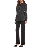 Anne Klein Bi-Stretch Suiting Straight Leg Pants