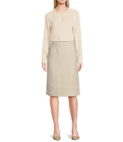 Anne Klein Coordinating Boucle Skimmer Skirt