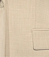 Anne Klein Crossdye Notch Collar 1-Button Vest