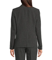 Anne Klein Crossdye Stretch Notch Lapel One-Button Blazer