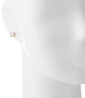 Anne Klein Crystal Gold Stud Earrings