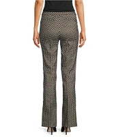 Anne Klein Coordinating Diamond Lurex Tech Stretch Bootleg Trouser Pant