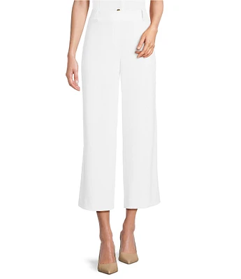 Anne Klein Flat Front Wide Leg Crop Pants