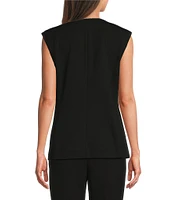 Anne Klein Four Button Vest Urban Stretch Vest