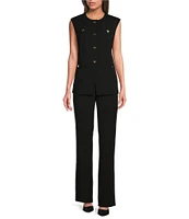 Anne Klein Four Button Vest Urban Stretch Vest