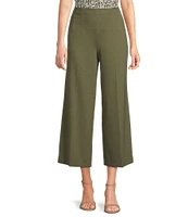 Anne Klein High Rise Pull-On Wide Leg Crop Pants
