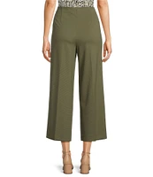 Anne Klein High Rise Pull-On Wide Leg Crop Pants