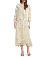 Anne Klein Lace Framed Cardigan Jacket