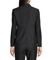 Anne Klein One Button Peak Lapel Long Sleeve Blazer Jacket