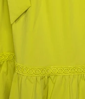 Anne Klein One Shoulder Short Puffed Sleeve Fit-And-Flare Dress