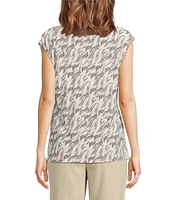 Anne Klein Pleated Cowl Neck Sleeveless Top