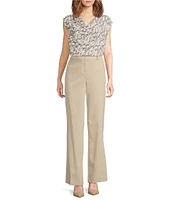 Anne Klein Pleated Cowl Neck Sleeveless Top