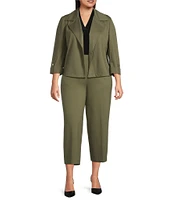 Anne Klein Plus Size Bedford Stretch Drapey Short Trench