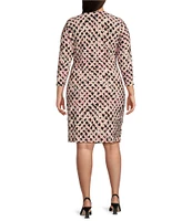 Anne Klein Plus Size Long Sleeve Faux Wrap Dress