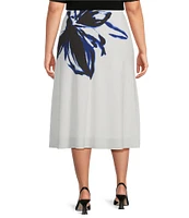 Anne Klein Plus Size Pull On Bias Midi Skirt