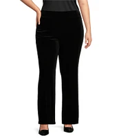 Anne Klein Plus Size Velour Wide Leg Pant