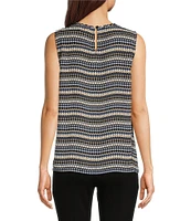 Anne Klein Printed Scoop Neckline Sleeveless Tank