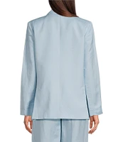 Anne Klein Refined Linen Notch Collar 2- Button Jacket