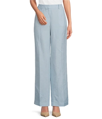 Anne Klein Refined Linen Straight Leg Pants