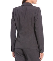 Anne Klein Sabre Stretch Notch Lapel Long Sleeve Princess Seam Blazer