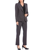 Anne Klein Sabre Stretch Notch Lapel Long Sleeve Princess Seam Blazer